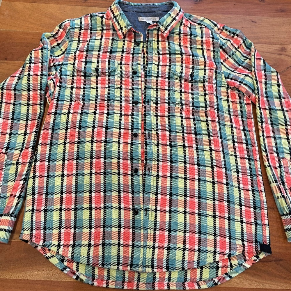 Outerknown blanket shirt XL Medium Pastel Pink, Blue, Lime Green